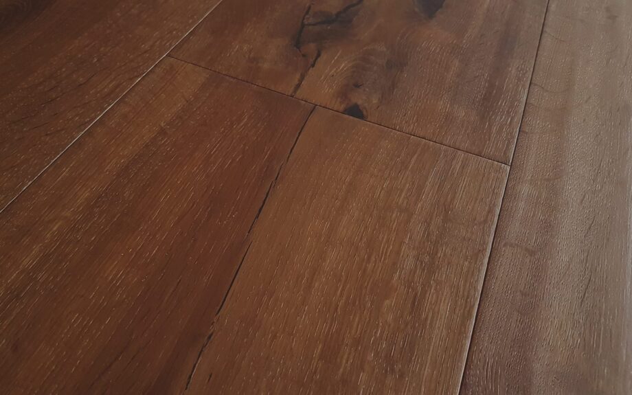 Parquet floor Trinity Smoked Oak Rustical 1-strip beveled hand scraped oiled – 5