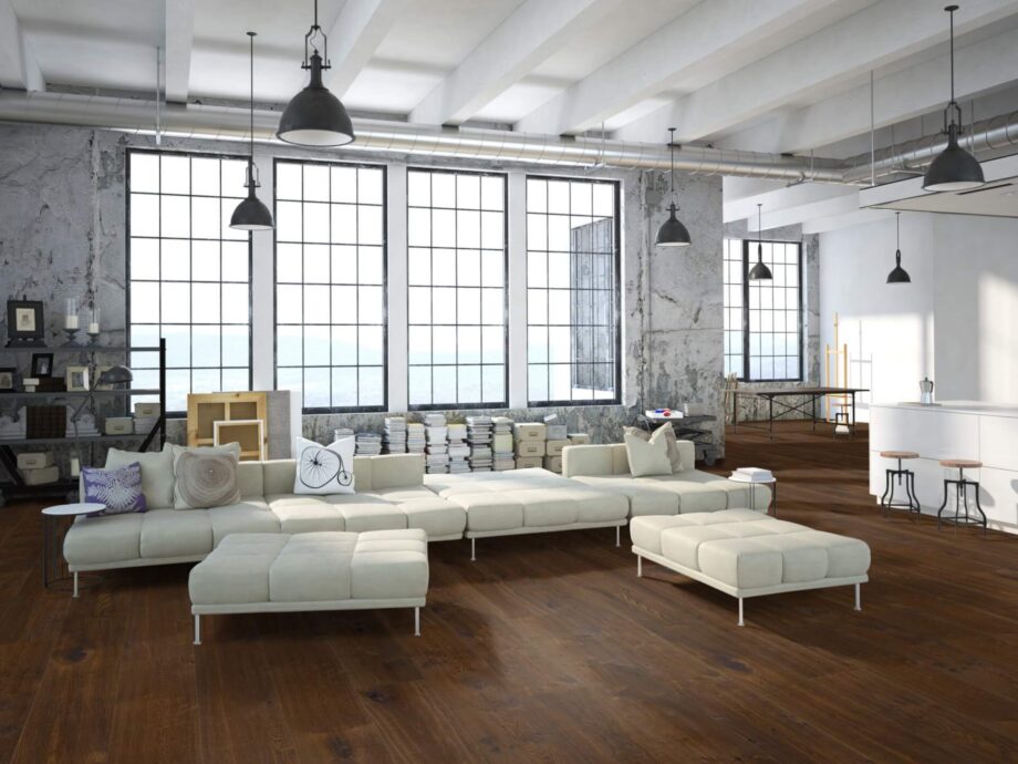 Parquet floor Trinity Smoked Oak Rustical 1-strip beveled hand scraped oiled – 7