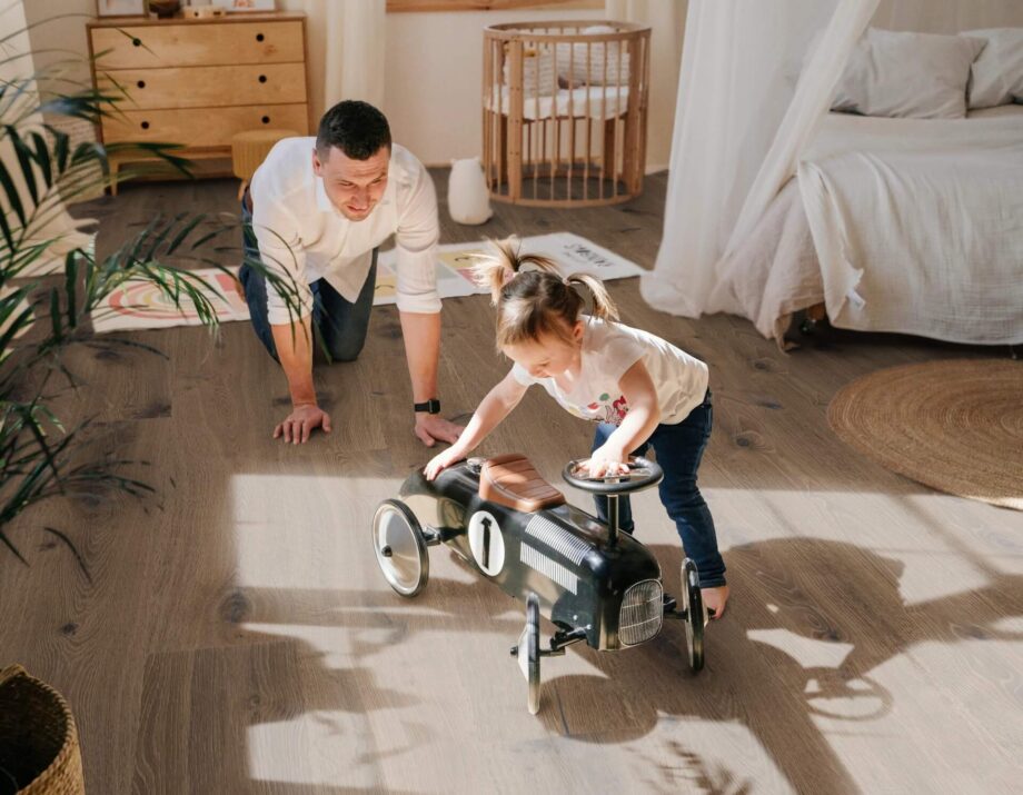 Parquet Trinity Smoked Oak Rustical 1-strip beveled hand scraped deep brushed white oiled – 11