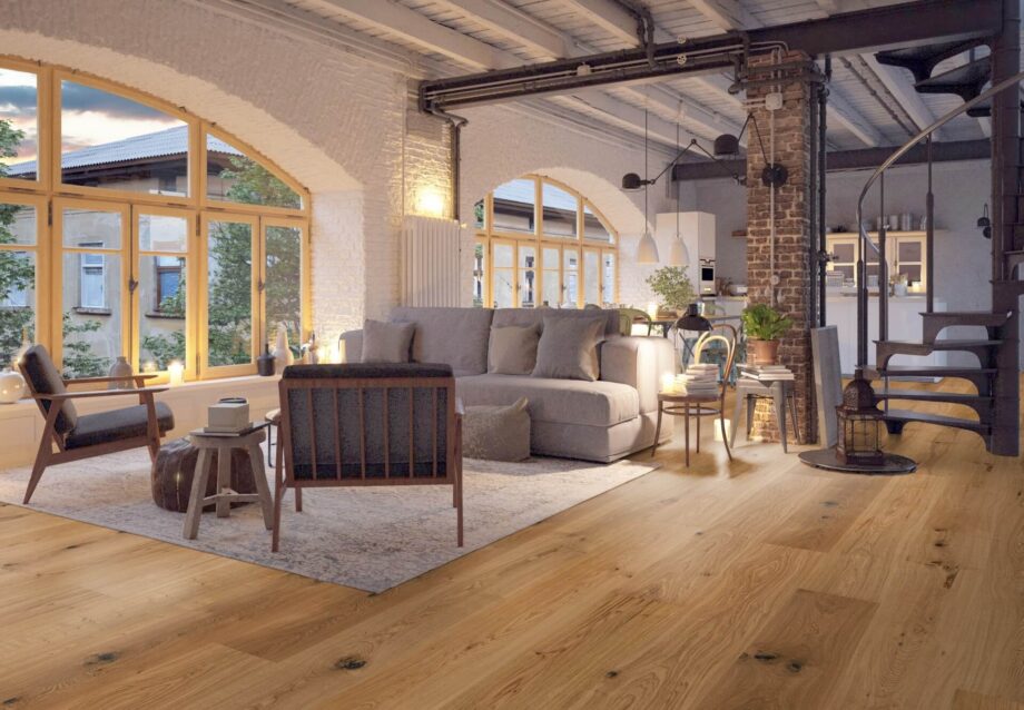 Parquet floor Trinity Oak Rustical 1-strip beveled hand scraped oiled – 6