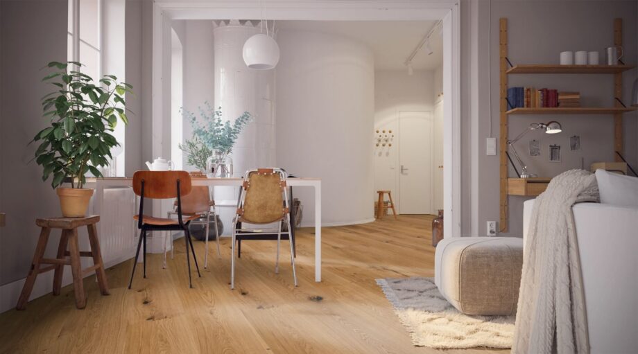 Parquet floor Trinity Oak Rustical 1-strip beveled hand scraped oiled – 9