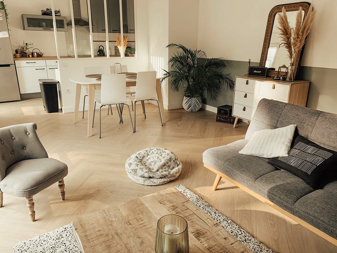 Rigid LVT Herringbone Vinyl Flooring Floorify Uni F301 – 2