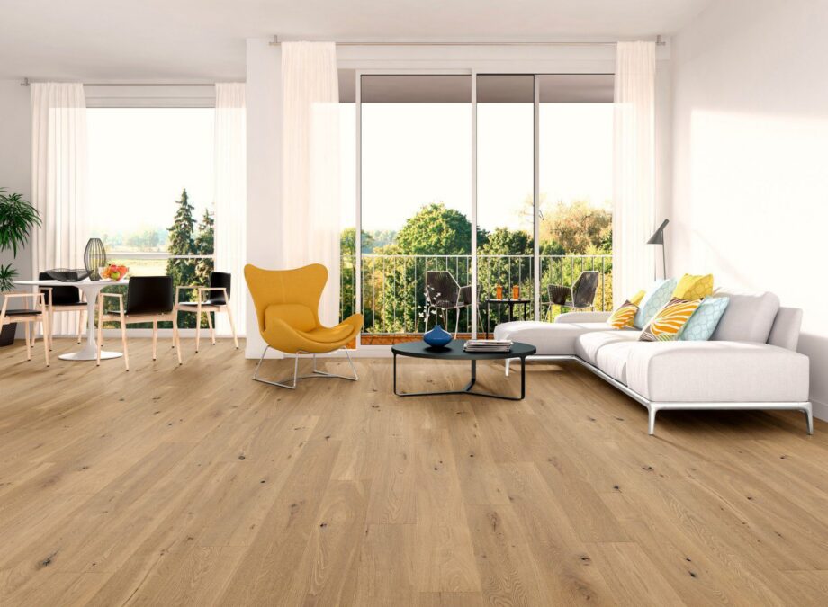 Parquet floor Oak Rustical 1-strip 2 sides beveled brushed rough oiled – 2