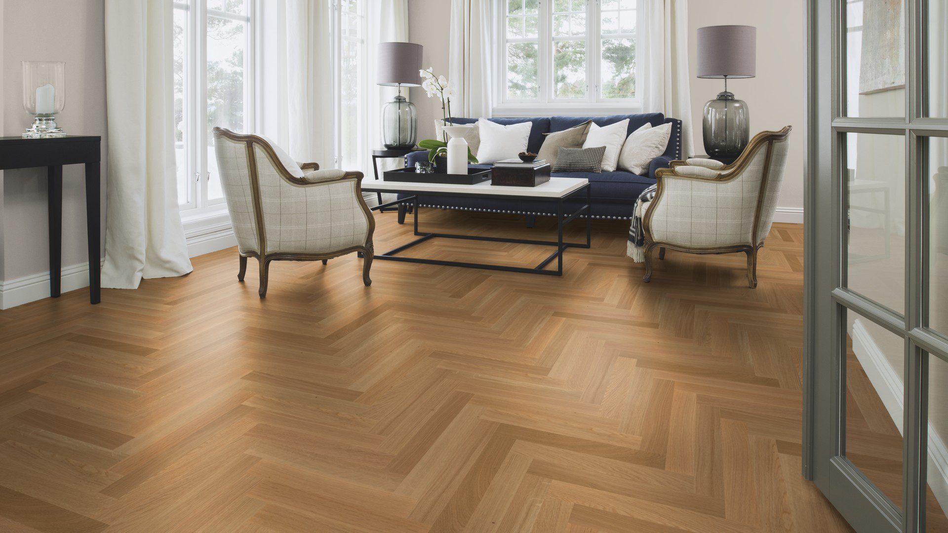 Herringbone parquet flooring Bauwerk Monopark Oak Natur 13 oil waxed – 5