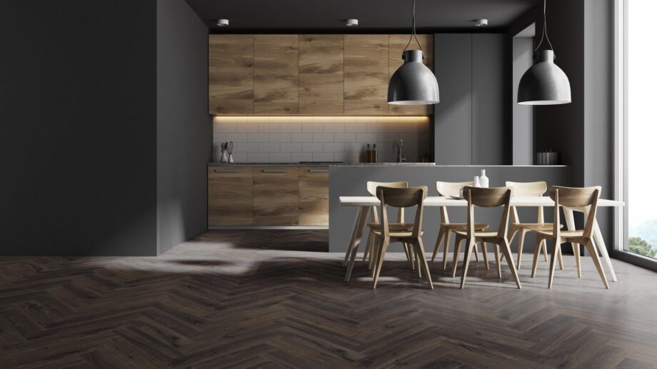 Herringbone floor Thede & Witte Oak Vintage Blackstone beveled and oiled – view 6 Herringbone floor Thede & Witte Oak Vintage Blackstone beveled and oiled – 6