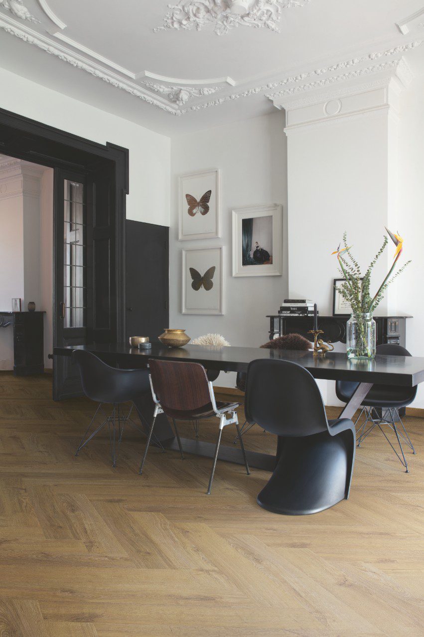 Herringbone Vinyl floor LVT Quick-Step Pristine Fall Oak Brown – 4