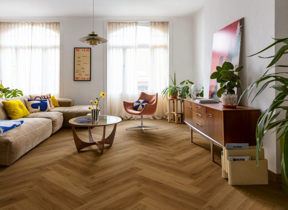 Vinyl flooring Herringbone Quick-Step Ciro Botanic Caramel Oak – 8