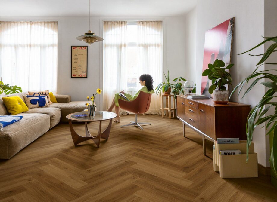 Vinyl flooring Herringbone Quick-Step Ciro Botanic Caramel Oak – 9