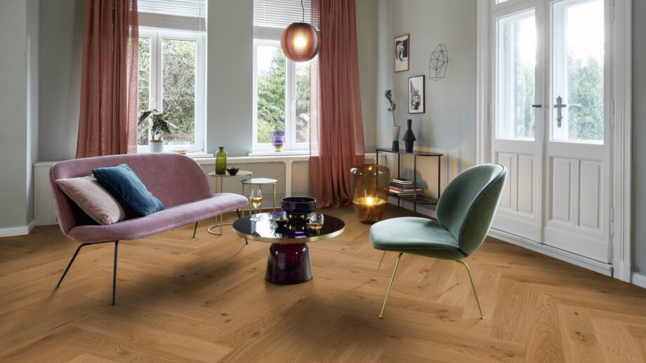 Herringbone parquet flooring Oak Mix oil-waxed 140 mm – 9