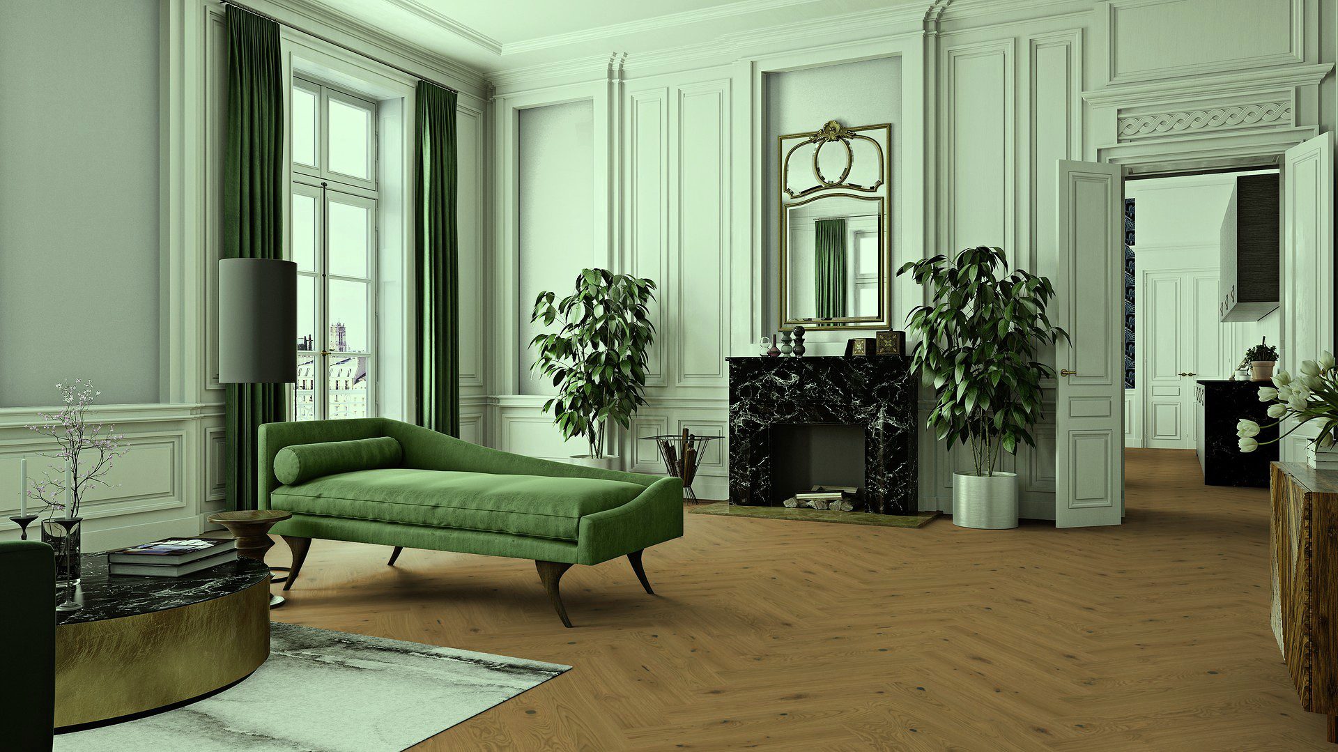 Herringbone parquet flooring Oak Rustic oil-waxed 105mm – 5