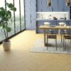 French herringbone parquet oak natur bevelled brushed light matt lacquer – view 2 French herringbone parquet oak natur bevelled brushed light matt lacquer – 2