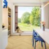 laminate-floor-quick-step-impressive-design-nutmeg-oak Laminate floor Quick-Step Impressive Design Nutmeg Oak installed on kitchen floor