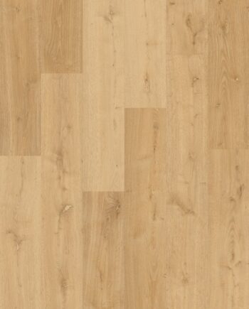 Vinyylilankku Quick Step Bloom Elegant Oak Natural, luonnollinen tammen sävy ja lankkudesign.