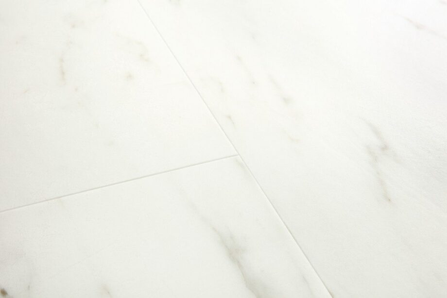 Vinyl flooring tiles Quick-Step Oro Marble Carrara white – view 2 Vinyl flooring tiles Quick-Step Oro Marble Carrara white – 2