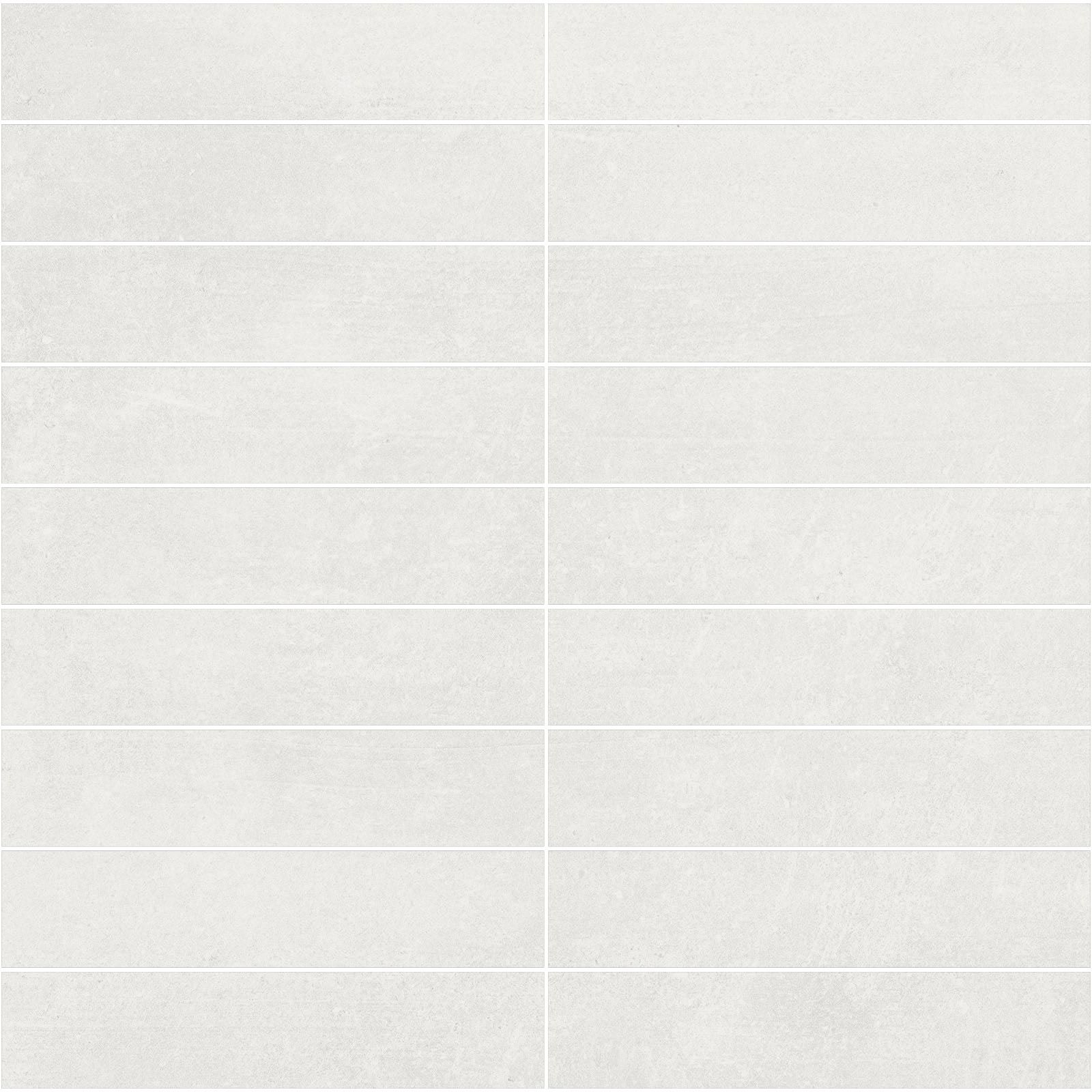 Betoonimustriga mosaiikplaat Tau Lema White 3x15, 30x30 cm, valge