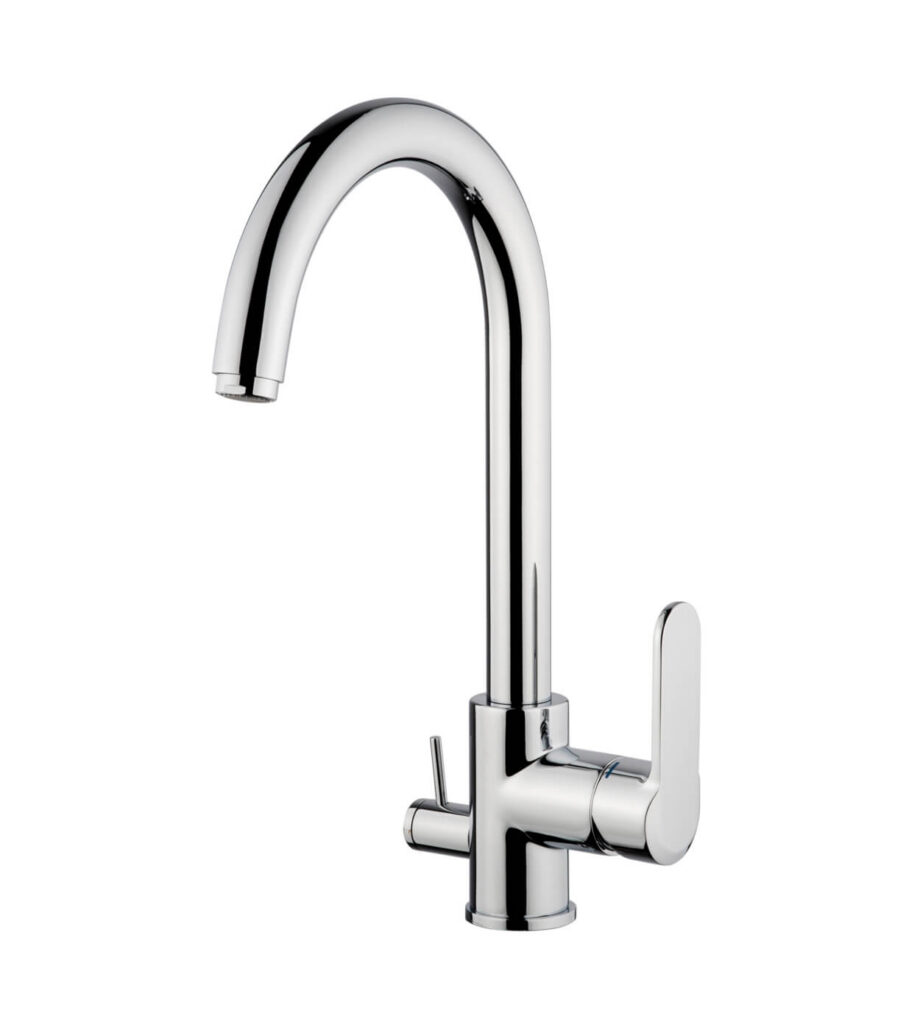3-way kitchen mixer Emmevi Nefer 77040ES for drinking water filter, chrome 3-way kitchen mixer Emmevi Nefer 77040ES for drinking water filter