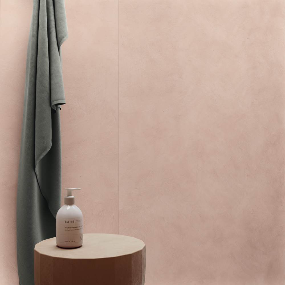 Solid colour porcelain floor tile ABK Alterego Clay, 120x120 cm, 8.5 mm, natural matt, slip-resistant R10
