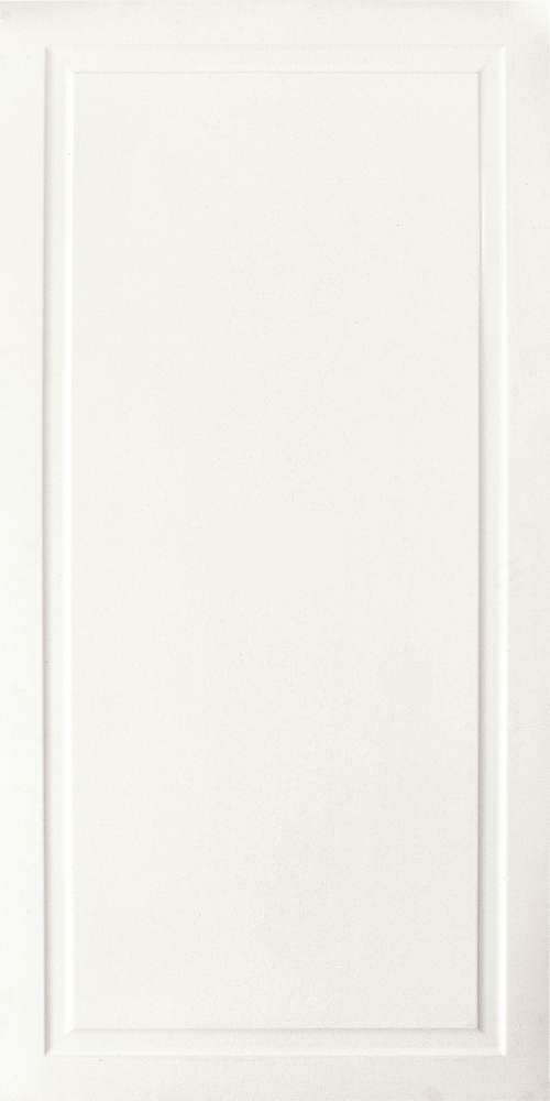 Relief ceramic wall tile ABK Boiserie White, 60x120 cm, 8.5 mm, matt