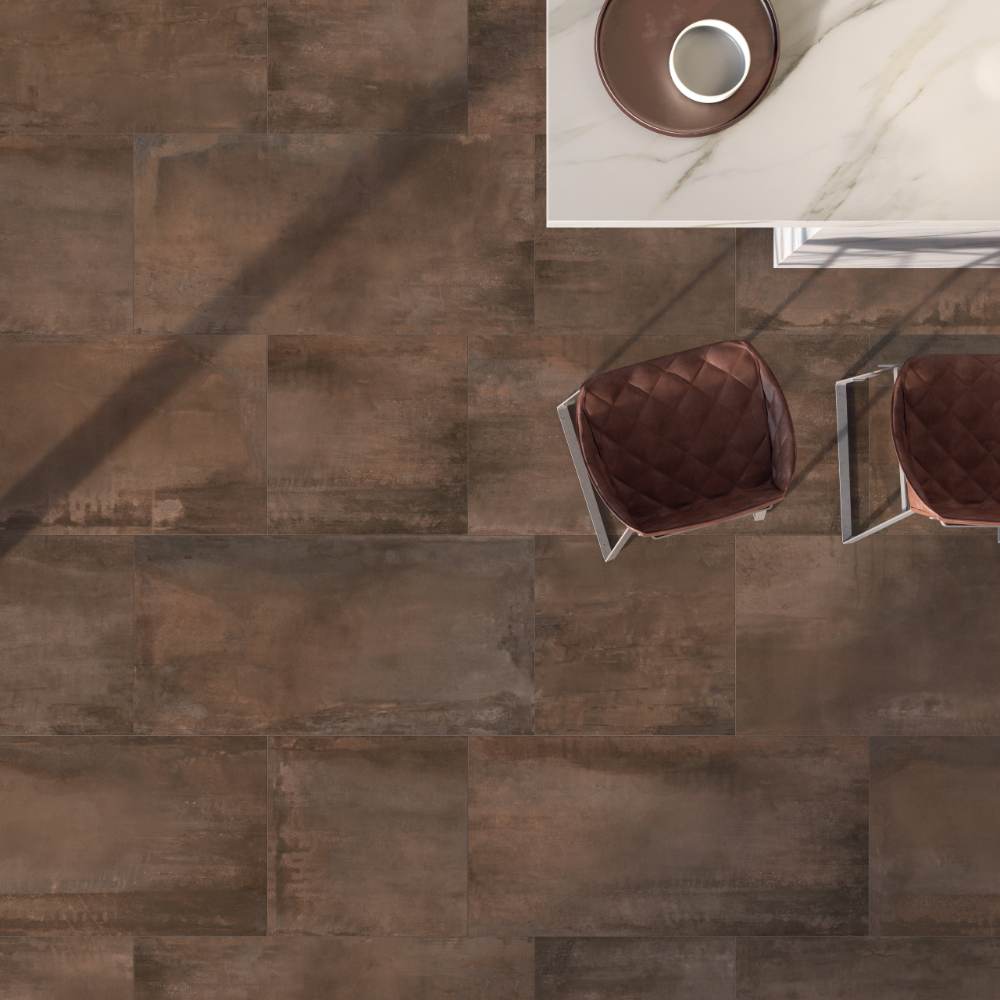 Metal effect porcelain tile ABK Interno 9 Rust, 30x60 cm, 8.5 mm, natural matt, slip-resistant R10