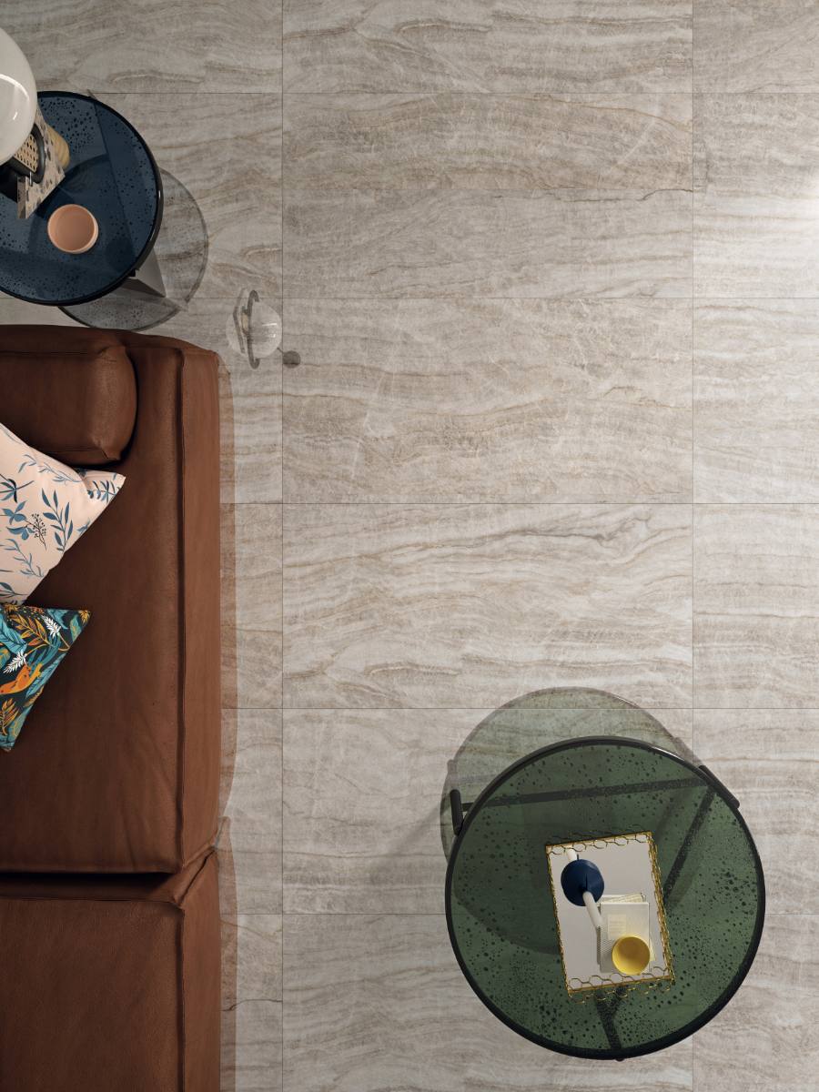 Marble effect porcelain tiles ABK Sensi Gems Taj Mahal, 60x120 cm, 8.5 mm, natural matt, slip-resistant R10 – 4