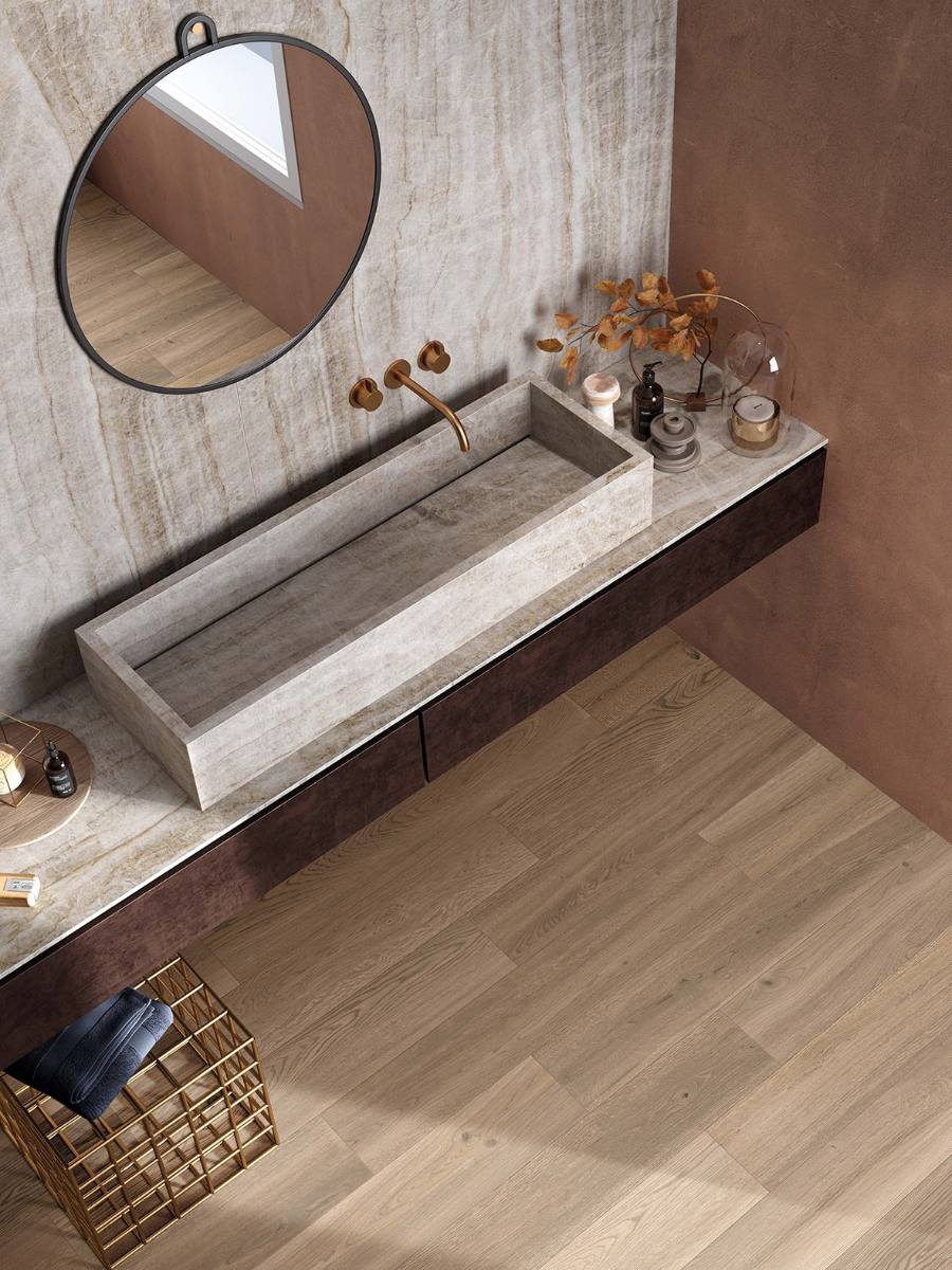 Marble effect porcelain tiles ABK Sensi Gems Taj Mahal, 60x120 cm, 8.5 mm, natural matt, slip-resistant R10 – 5