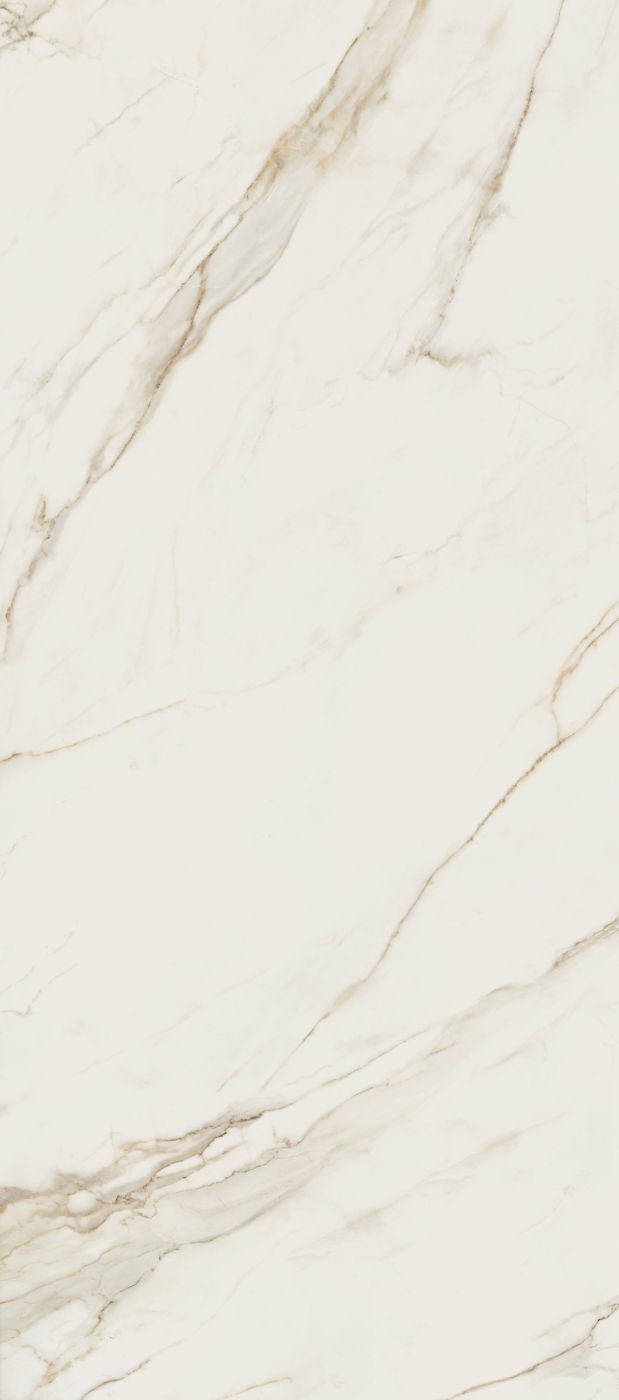 Marble effect porcelain slab ABK Sensi Up Calacatta Gold, 120x280 cm, 6 mm, polished (lux)