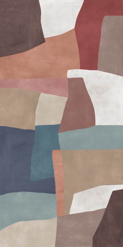 Patterned large porcelain decor slab ABK Wide&Style Moodboard A, 160x320 cm, 6 mm, matt