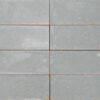 Kulunud servadega läikiv keraamiline seinaplaat Dune Antiga Marengo, 6,9x24 cm, 9 mm, tumehall