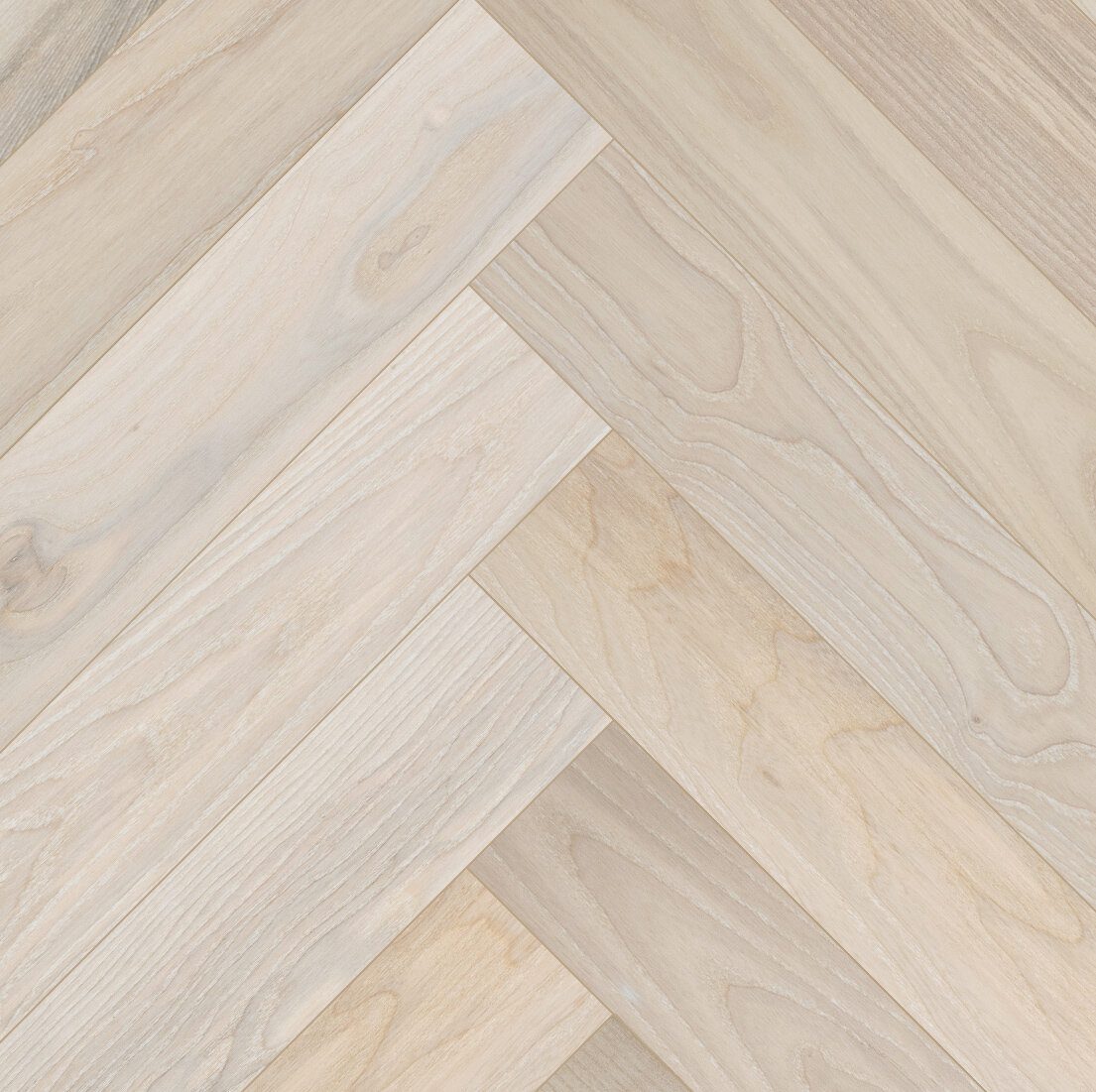 Ash Herringbone Parquet Esta Elegant Frost Ivory Pores 700 mm extra matt lacquered