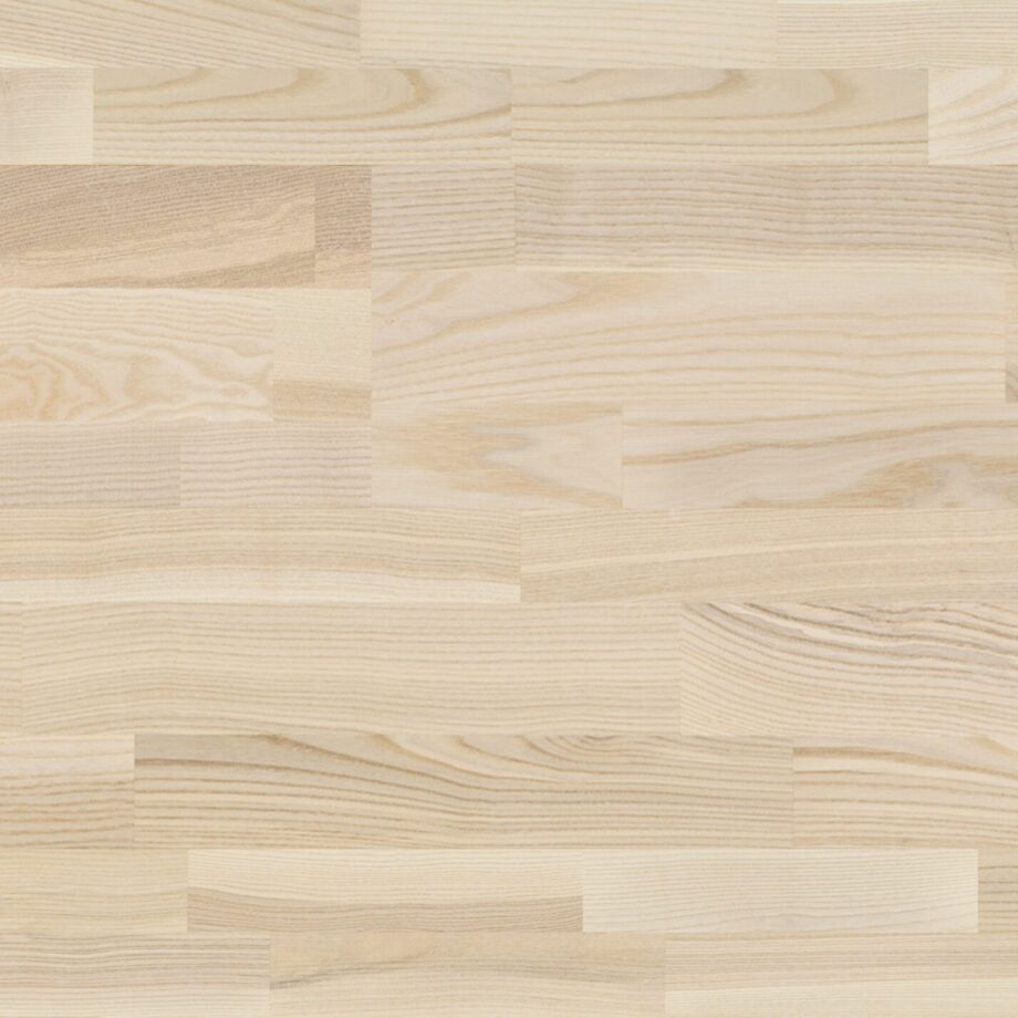 Ash Parquet Flooring 3-Strip Esta Elegant White matt lacquered Ash Parquet Flooring 3-Strip Esta Elegant White matt lacquered