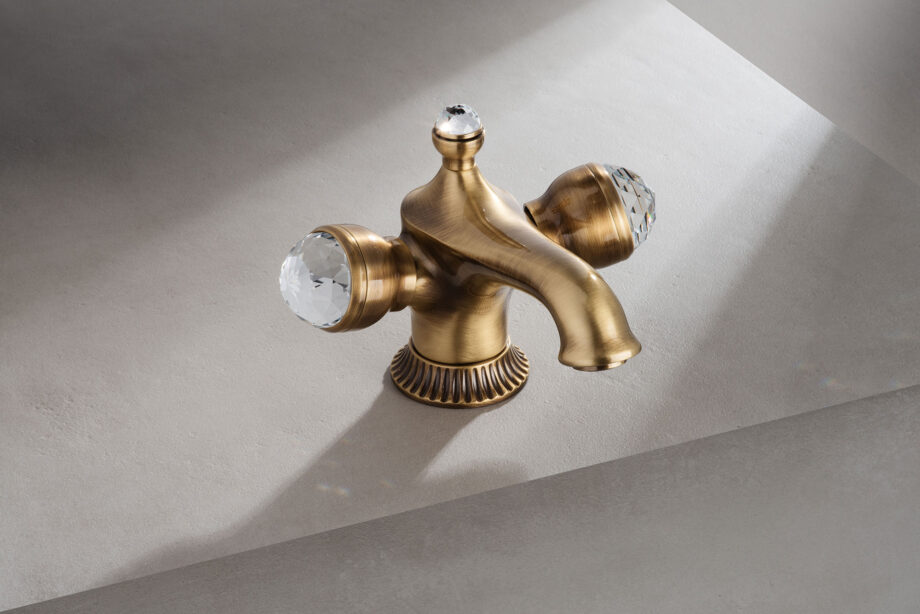 Basin mixer Emmevi The One Leda 98003 with pop-up waste, bronze, with clear crystal Basin mixer Emmevi The One Leda 98003 with pop-up waste – 3