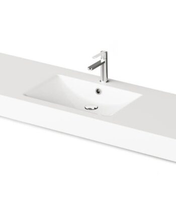 Basin with Vanity Top PAA LONG STEP 150, bowl centre