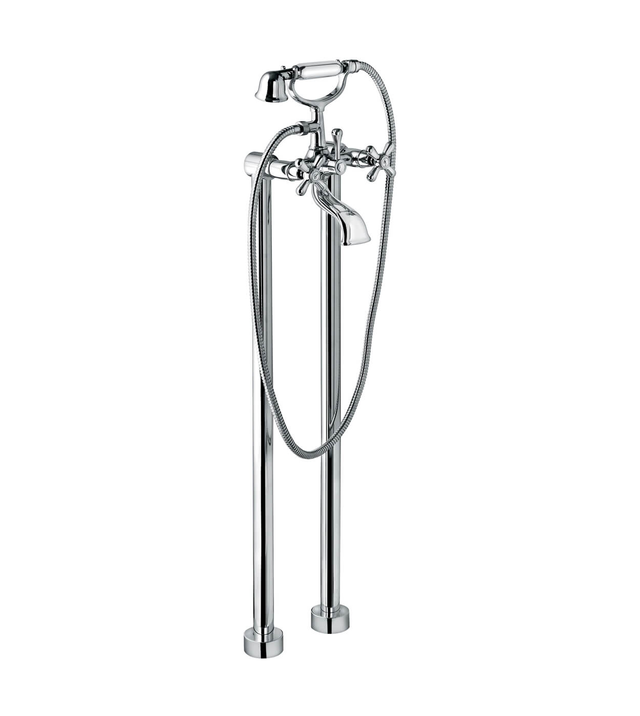 Bath mixer on floor columns Emmevi Decò Classic 1201128 with hand shower