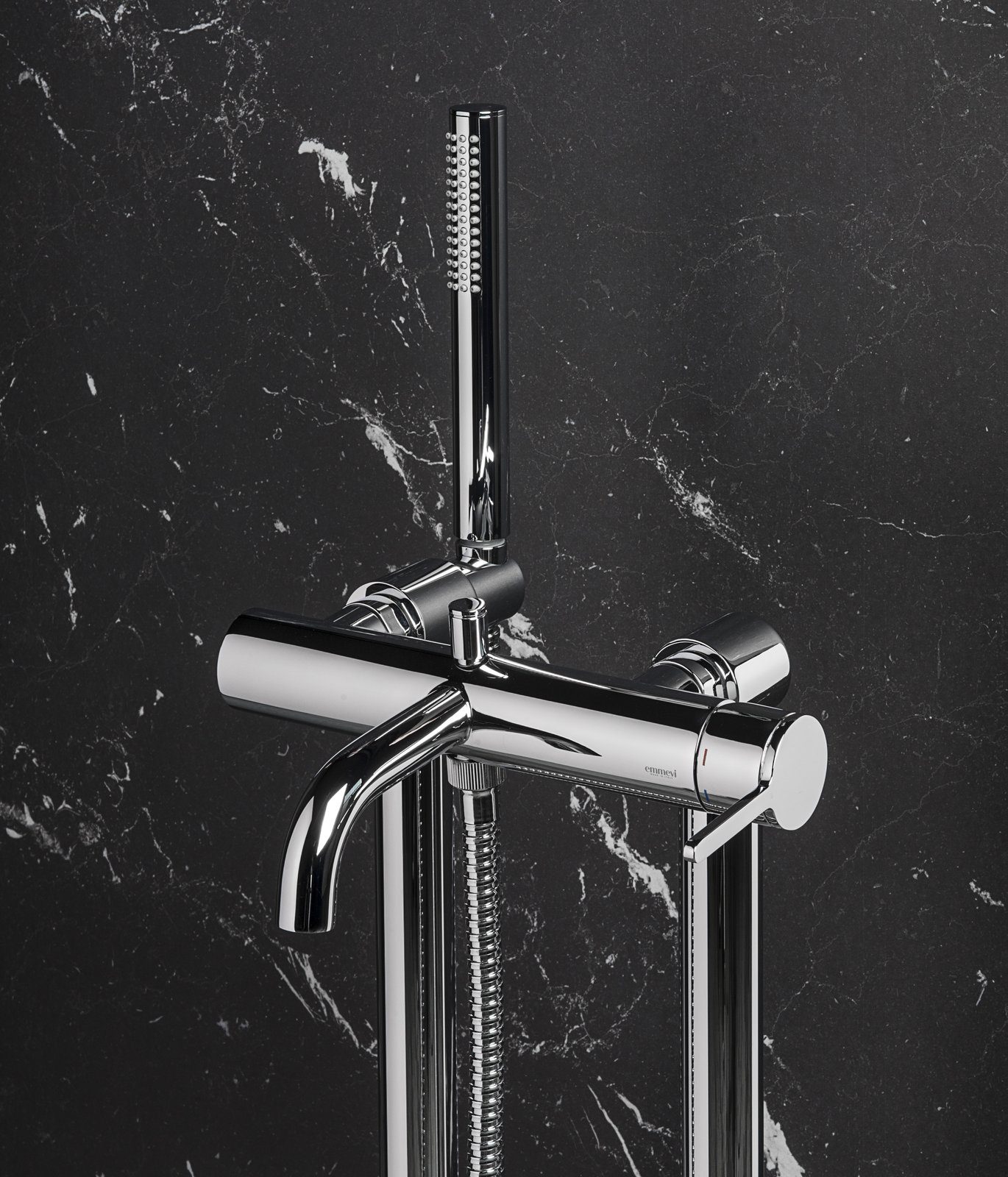 Bath mixer on floor columns Emmevi Filobrass 8500128 with hand shower – 2