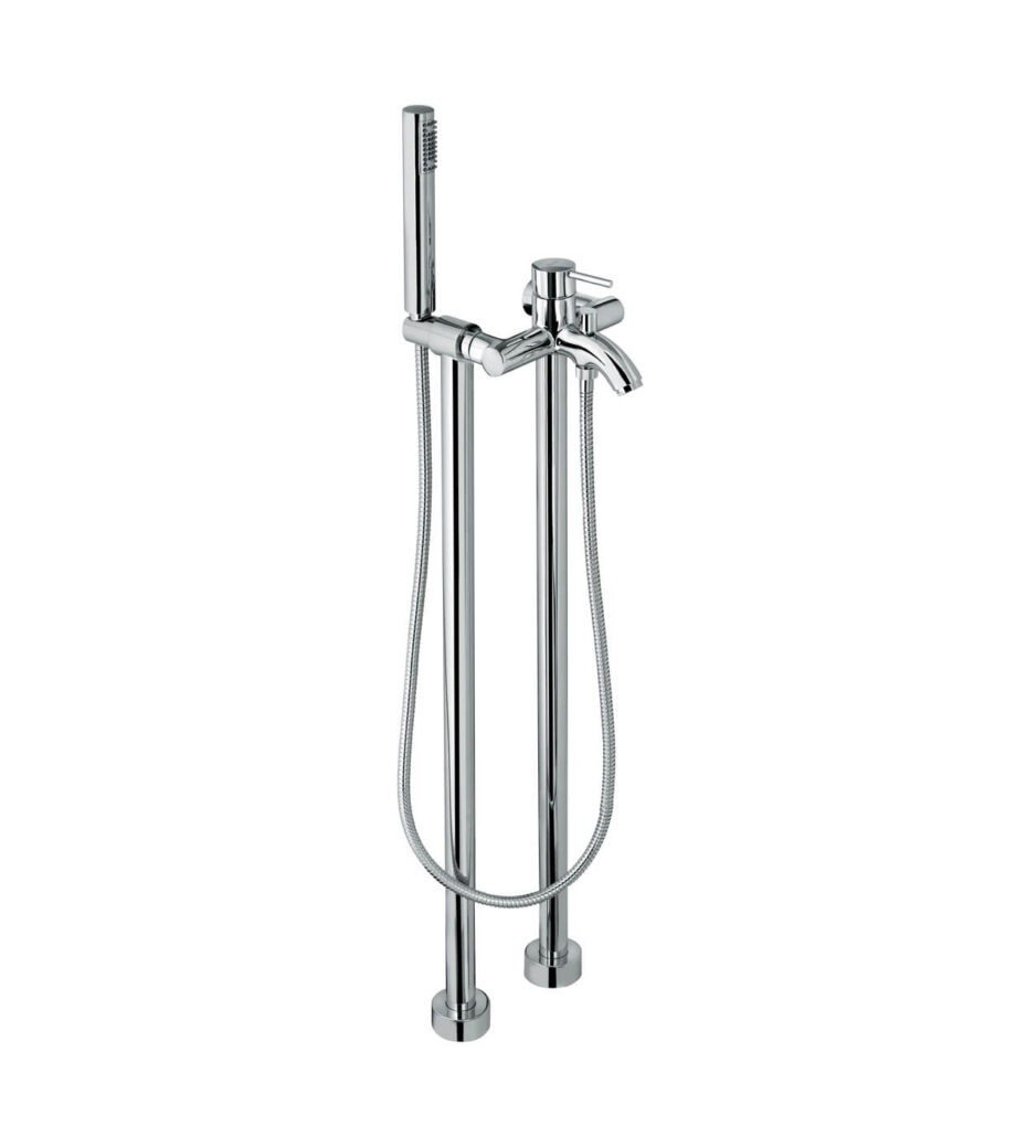 Bath mixer on floor columns Emmevi Piper 4500128 with hand shower, chrome Bath mixer on floor columns Emmevi Piper 4500128 with hand shower