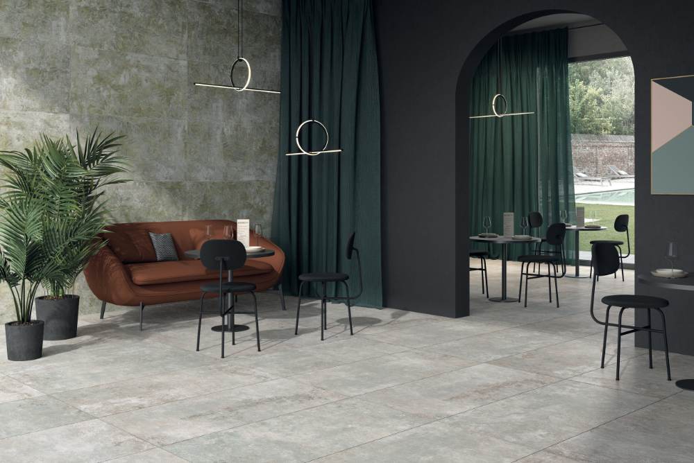 Concrete effect porcelain tile ABK Ghost Sage, 60x60 cm, 8.5 mm, natural matt, slip-resistant R10 – 4