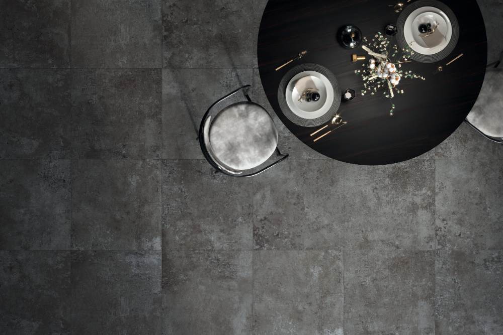 Concrete effect porcelain floor tile ABK Ghost Taupe, 60x120 cm, 8.5 mm, natural matt, slip-resistant R10 – 3