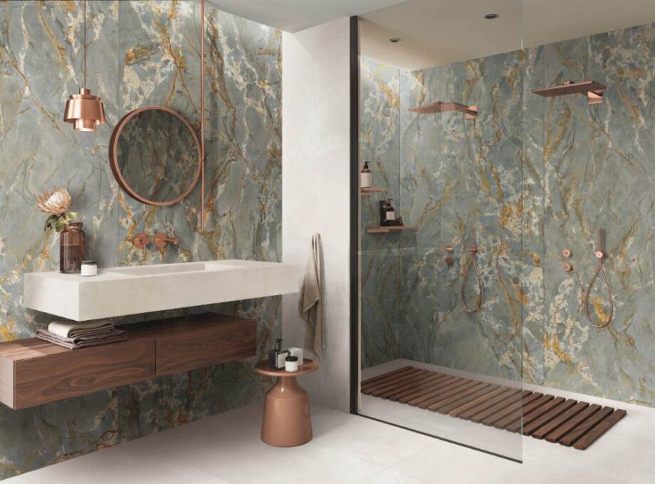 Concrete effect porcelain ABK LAB325 Base Pearl, natural matt, slip-resistant R10 – view 4 Concrete effect porcelain floor tile ABK LAB325 Base Pearl, 80x80 cm, 8.5 mm, natural matt, slip-resistant R10 – 4