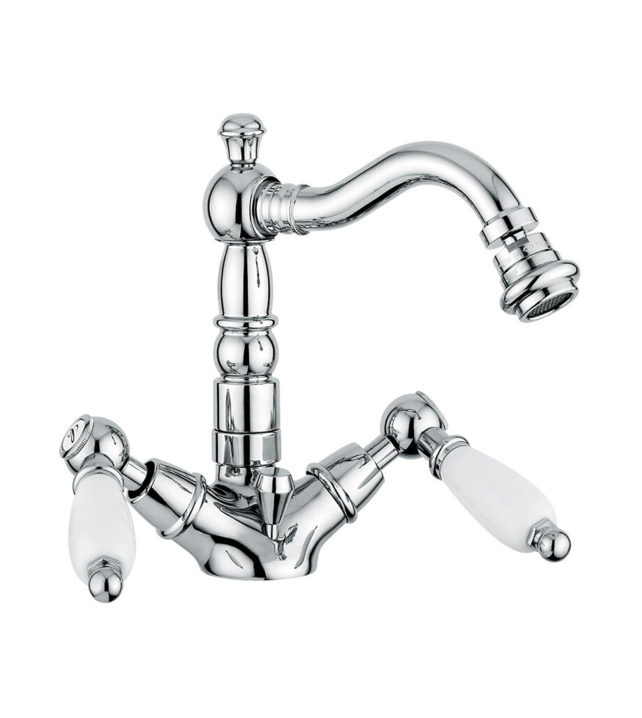 Bidet mixer Emmevi Decò Ceramic 121614 with pop-up waste, chrome Bidet mixer Emmevi Decò Ceramic 121614 with pop-up waste