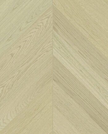 Chevron parquet oak natur brushed bevelled white matt lacquer