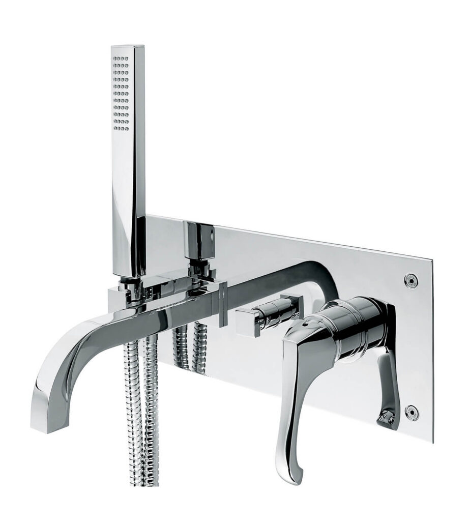 Concealed bath mixer Emmevi Ares 76051 with spout and hand shower
