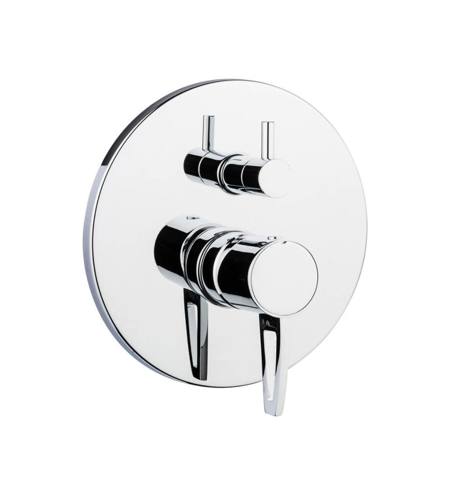 Concealed shower mixer Emmevi Minù 83019CER, 2 outlets, diverter cartridge, chrome, holed lever Concealed shower mixer Emmevi Minù 83019CER, 2 outlets, diverter cartridge – 2