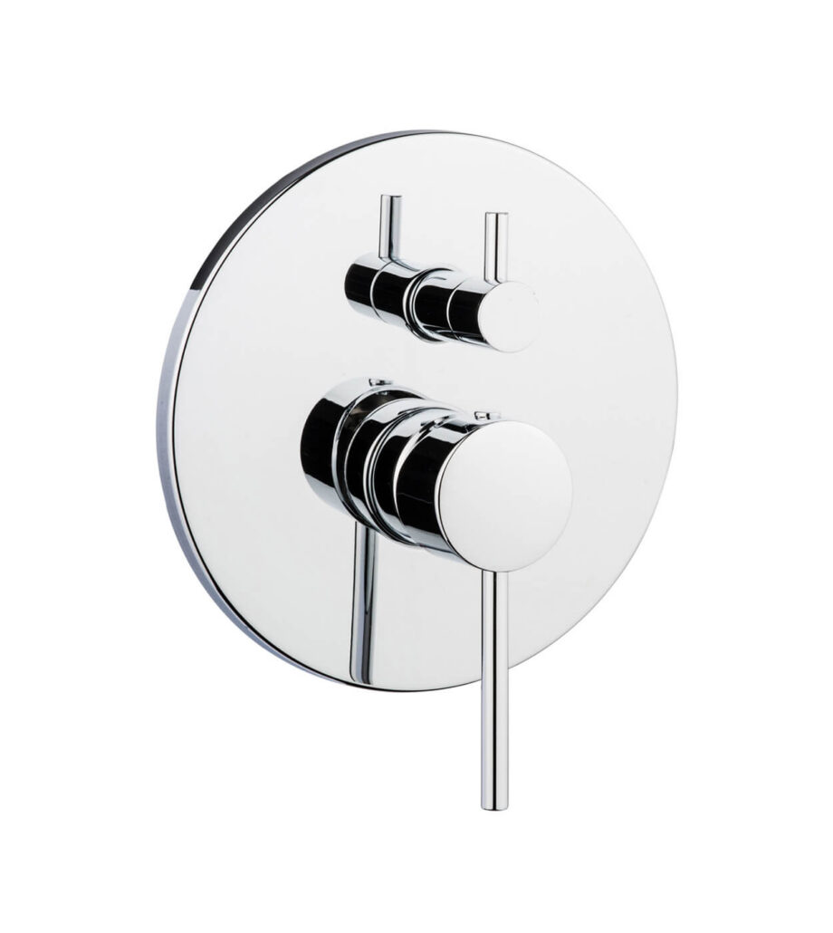 Concealed shower mixer Emmevi Piper 45019CER, 2 outlets, diverter cartridge, chrome Concealed shower mixer Emmevi Piper 45019CER, 2 outlets, diverter cartridge