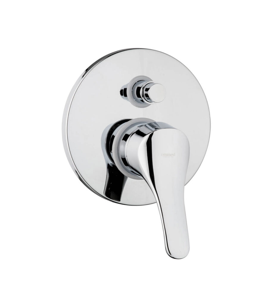 Concealed shower mixer Emmevi Zeus 3019Z, 2 outlets, push-button, chrome Concealed shower mixer Emmevi Zeus 3019Z, 2 outlets, push-button