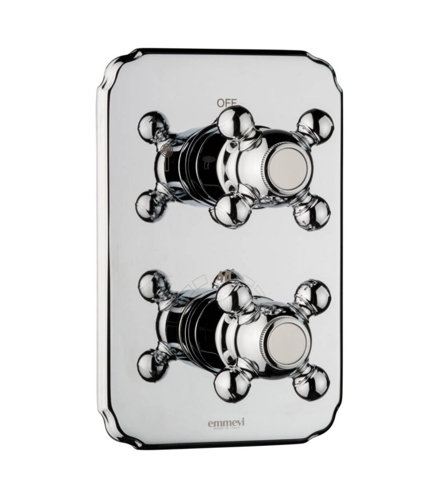 Concealed thermostatic shower mixer Emmevi Decò Classic 12329, 3 outlets, chrome Concealed thermostatic shower mixer Emmevi Decò Classic 12329, 3 outlets
