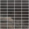 Corten steel-effect porcelain mosaic tile Tau Corten B, 30×30 cm, dark rust brown Corten steel-effect porcelain mosaic tile Tau Corten B, 30x30 cm, dark rust brown