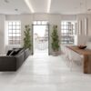 Corten steel-effect porcelain tile Tau Corten Blanco, white – view 3 Corten steel-effect porcelain mosaic tile Tau Corten Blanco, 30x30 cm, white – 3