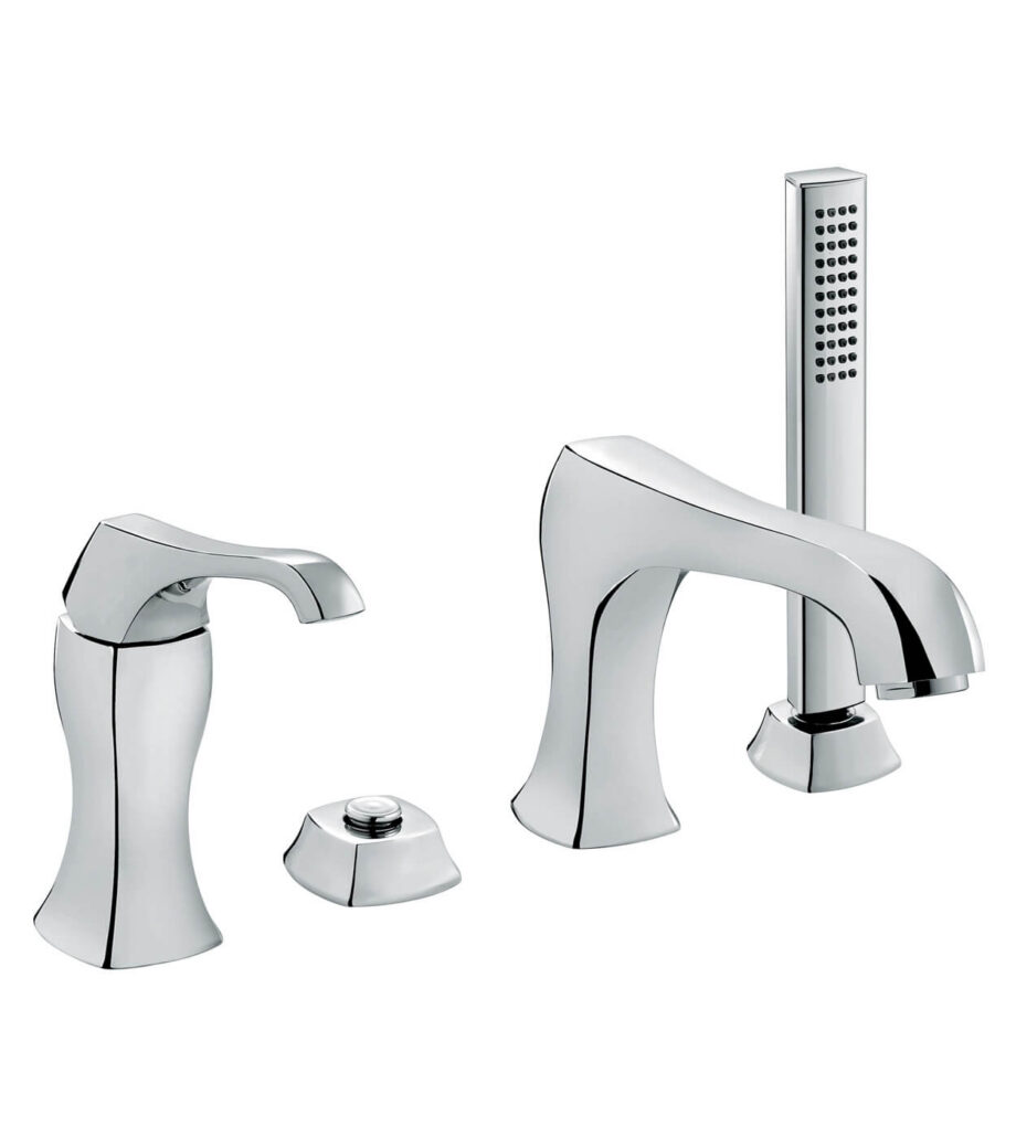 Deck-mounted bath mixer Emmevi Ares 76120, 4 holes, chrome Deck-mounted bath mixer Emmevi Ares 76120, 4 holes