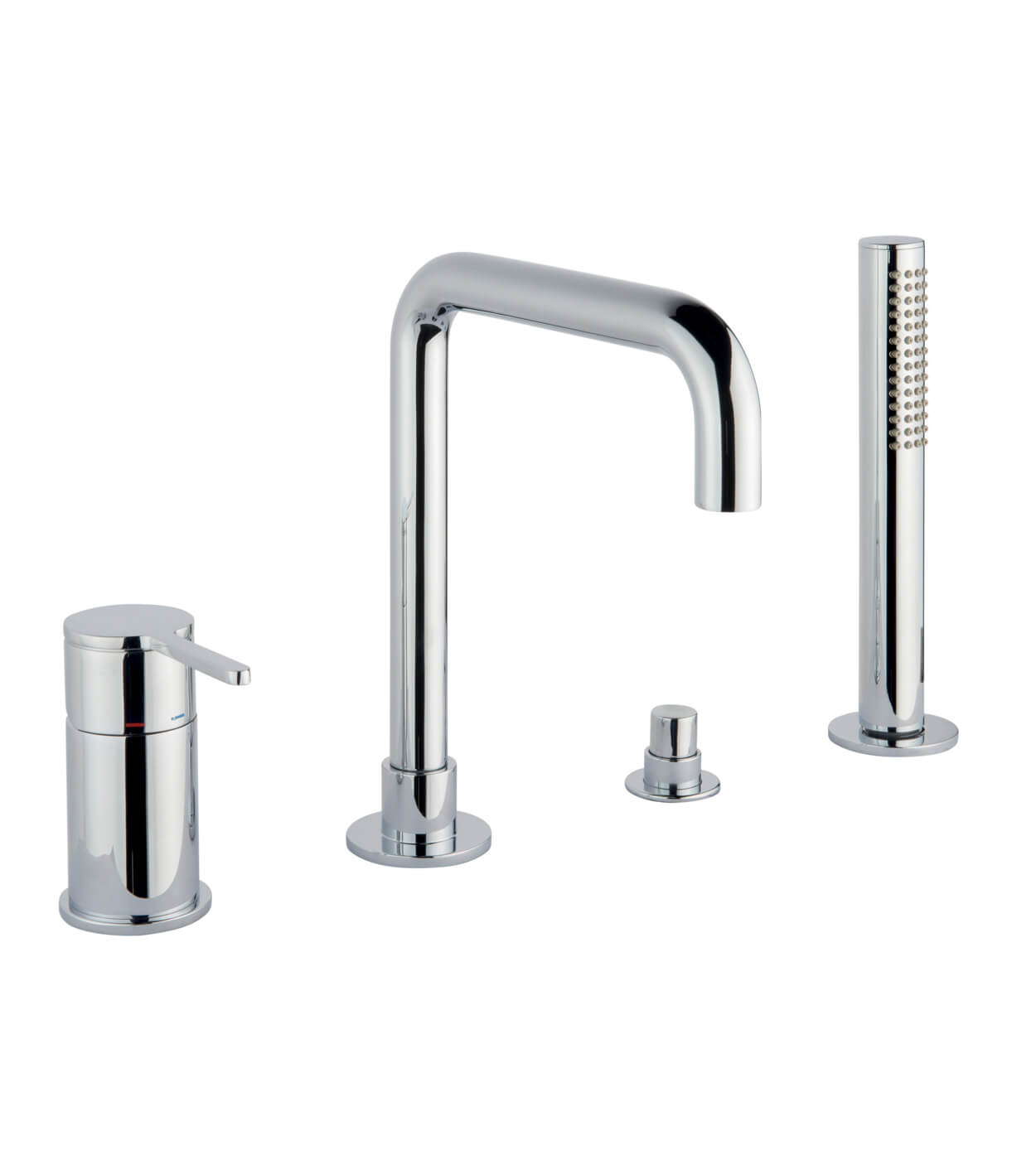 Deck-mounted bath mixer Emmevi Filobrass 85120, 4 holes