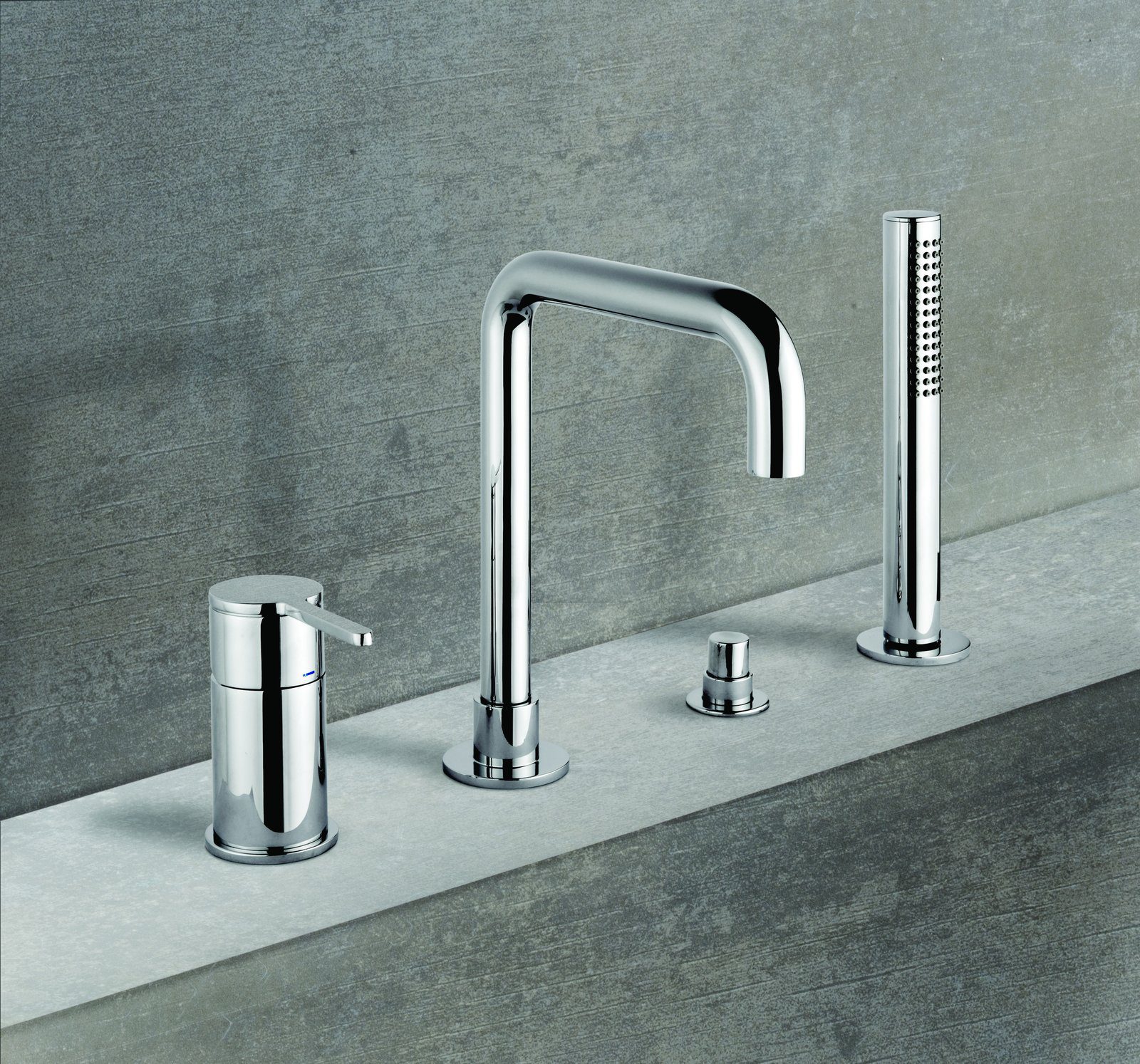 Deck-mounted bath mixer Emmevi Filobrass 85120, 4 holes – 2